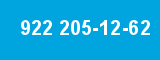 922 205-12-62